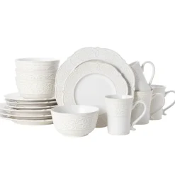 Dinnerware Service For 4|Pfaltzgraff® Abby White 16 Piece Dinnerware Set, Service for 4