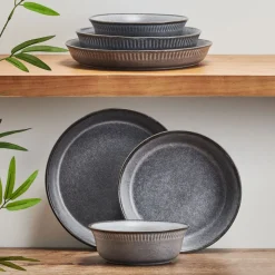 Soup Cereal Bowls|Pfaltzgraff® Amara Slate 6 Piece Dinnerware Bowl Set, Service for 2