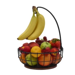 Fruit And Storage Baskets|Pfaltzgraff® Anvil Cage Fruit Storage Basket with Banana Hook