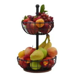 Fruit And Storage Baskets|Pfaltzgraff® Anvil Cage 2 Tier Storage Basket