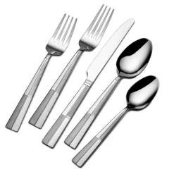 Sets|Pfaltzgraff® Arabesque Frost 42 Piece Flatware Set with Caddy, Service for 8