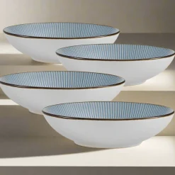 Pasta Bowls|Pfaltzgraff® Arlie Blue Set of 4 Pasta Bowls