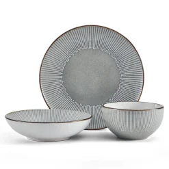 Dinnerware Service For 4|Pfaltzgraff® Arlie Gray 12 Piece Pasta Dinnerware Set, Service for 4