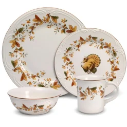 Dinnerware Service For 4|Dinnerware Service For 8|Pfaltzgraff® Autumn Berry™ 16 Piece Dinnerware Set, Service for 4