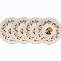 Salad Plates|Pfaltzgraff® Autumn Berry™ Set of 4 Turkey Salad Plates