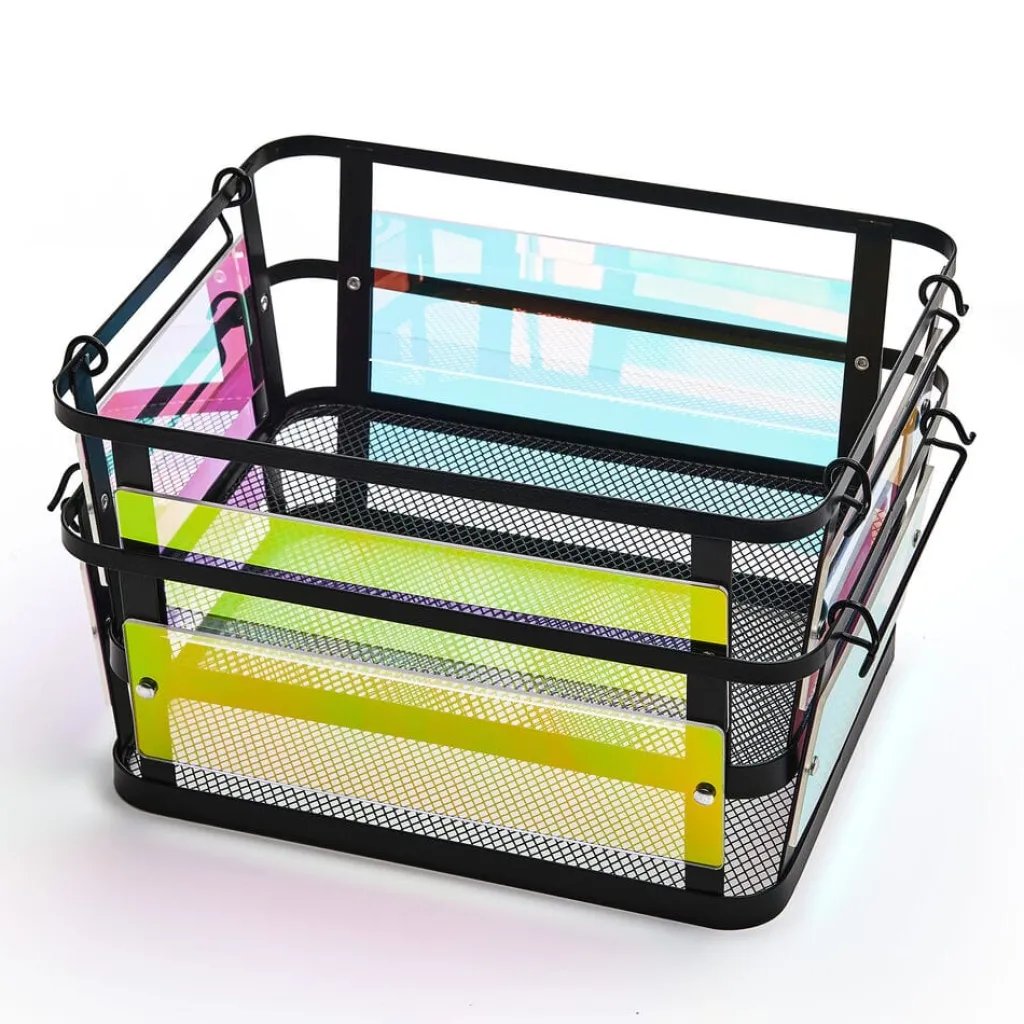 Fruit And Storage Baskets|Gourmet Basics® Ava Iridescent Stackable Storage Basket