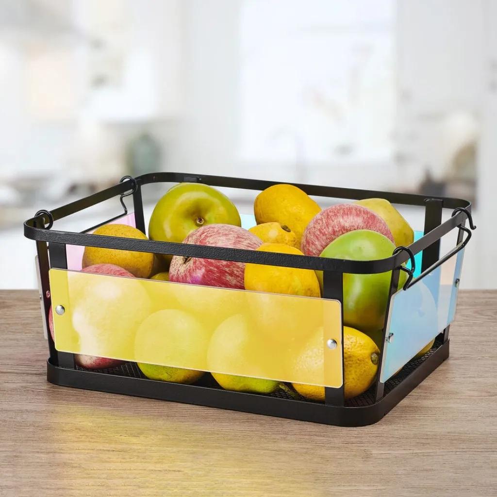 Fruit And Storage Baskets|Gourmet Basics® Ava Iridescent Stackable Storage Basket