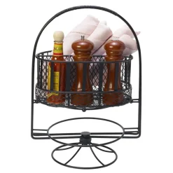 Buffet Caddies|Fruit And Storage Baskets|Gourmet Basics® Band and Stripe Swivel Hostess Buffet Storage Caddy