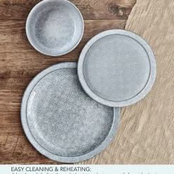 Dinnerware Service For 4|Pfaltzgraff® Blooming Meadow Blue 12 Piece Dinnerware Set, Service for 4