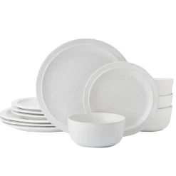 Dinnerware Service For 4|Pfaltzgraff® Blooming Meadow Cream 12 Piece Dinnerware Set, Service for 4
