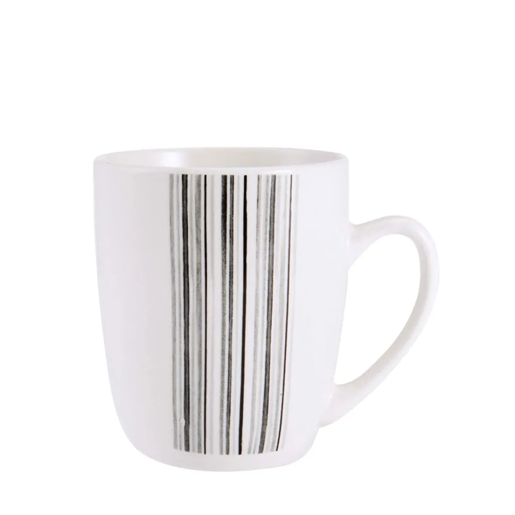 Dinnerware Service For 4|Studio Nova Brushed Lines 16 Piece Dinnerware Set, Service for 4