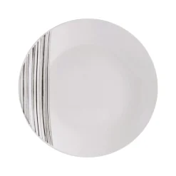 Dinnerware Service For 4|Studio Nova Brushed Lines 16 Piece Dinnerware Set, Service for 4