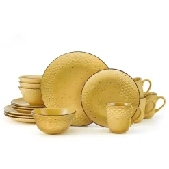Dinnerware Service For 4|Pfaltzgraff® Bumble Bee Yellow 16 Piece Dinnerware Set, Service for 4