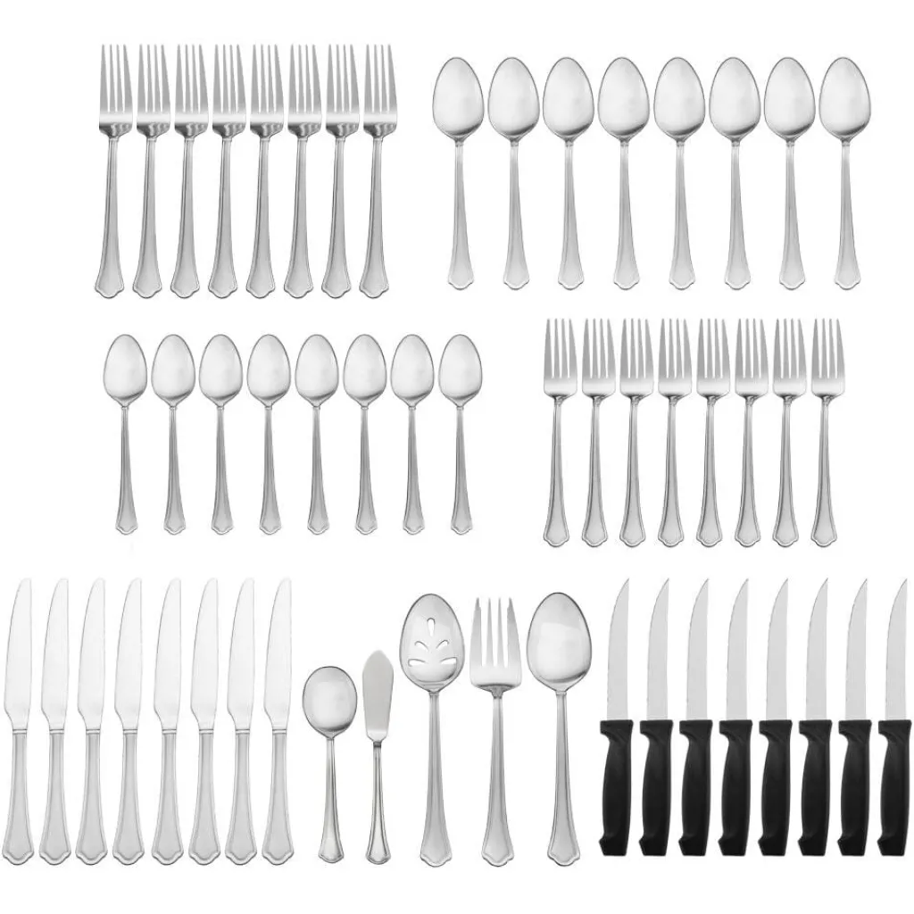 Sets|Pfaltzgraff® Capri Frost 53 Piece Flatware Set, Service for 8