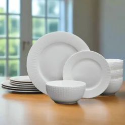 Dinnerware Service For 4|Pfaltzgraff® Cassie 12 Piece Dinnerware Set, Serivce for 4
