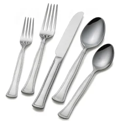 Sets|Gourmet Basics® Chadwick Bead 20 Piece Flatware Set, Service for 4