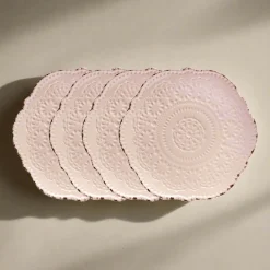 Salad Plates|Pfaltzgraff® Chateau Pink Set of 4 Salad Plates