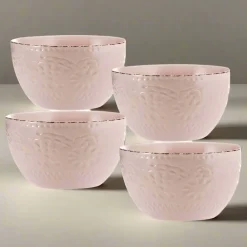 Soup Cereal Bowls|Pfaltzgraff® Chateau Pink Set of 4 Soup Cereal Bowls