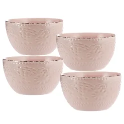 Soup Cereal Bowls|Pfaltzgraff® Chateau Pink Set of 4 Soup Cereal Bowls