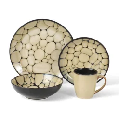 Dinnerware Service For 8|- Cobblestone 32 Piece Dinnerware Set Service for 8