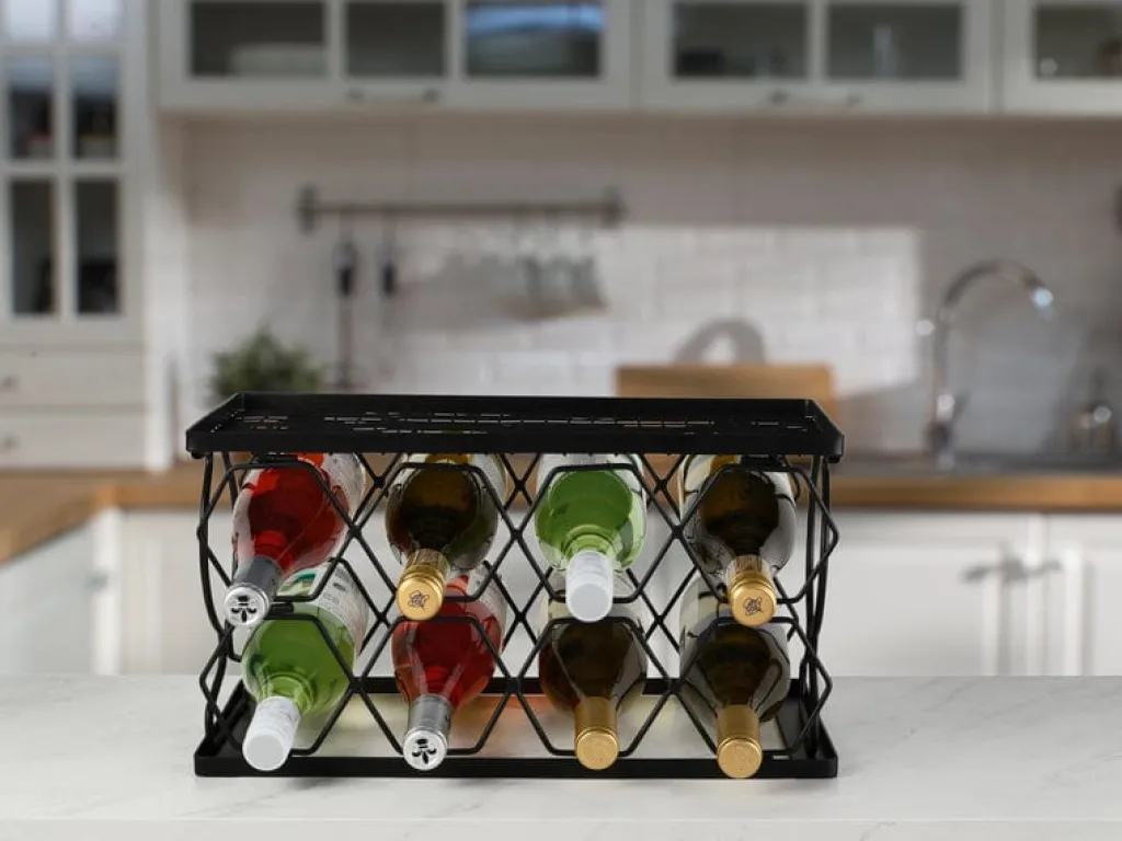 Fruit And Storage Baskets|Gourmet Basics® Collapsible Stackable 8 Bottle Wine Rack