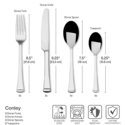 Sets|International® Silver Conley 34 Piece Flatware Set, Service for 8