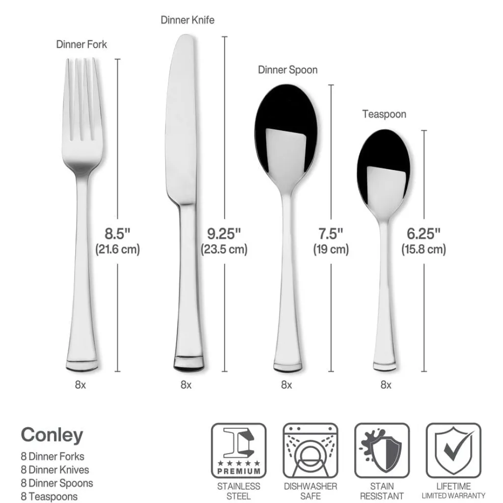 Sets|International® Silver Conley 34 Piece Flatware Set, Service for 8