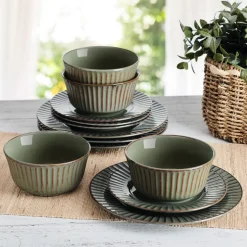 Dinnerware Service For 4|Pfaltzgraff® Dannie Green 12 Piece Dinnerware Set, Service for 4
