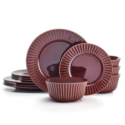 Dinnerware Service For 4|Pfaltzgraff® Dannie Red 12 Piece Dinnerware Set, Service for 4