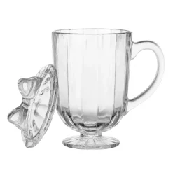 Drinking Glasses|Darbie Angell Bliss Set of 2 Footed Drinking Glasses with Lids