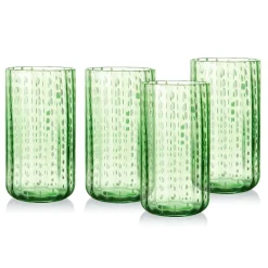 Drinking Glasses|Darbie Angell Dappled Clouds Seafoam Set of 4 Highball Glasses