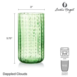 Drinking Glasses|Darbie Angell Dappled Clouds Seafoam Set of 4 Highball Glasses