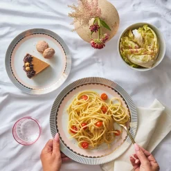 Dinnerware Service For 4|Darbie Angell Golden Charm Metallic 12 Piece Dinnerware Set, Service for 4