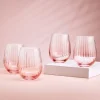 Drinking Glasses|Darbie Angell Good Day Blush Set of 4 Stemless Wine