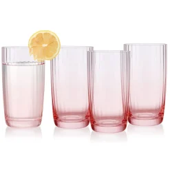Drinking Glasses|Darbie Angell Good Day Blush Set of 4 Highball Glasses