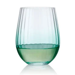 Drinking Glasses|Darbie Angell Good Day Teal Set of 4 Stemless Wine Glasses