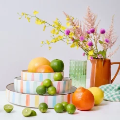 Pasta Bowls|Darbie Angell Happy Spring Summer 9 Piece Bowl Set, Service for 3