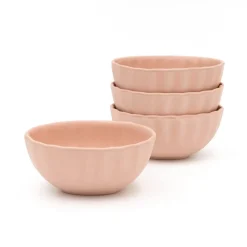 Soup Cereal Bowls|Darbie Angell Lady Blush Set of 4 Oval Snack Bowls