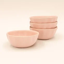 Fruit Bowls|Darbie Angell Lady Blush Set of 4 Oval Fruit Bowls