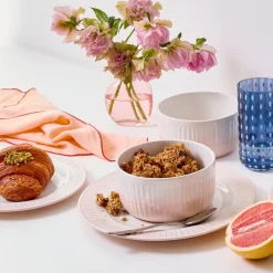 Dinnerware Service For 4|Darbie Angell Rising Up Blush 12 Piece Dinnerware Set, Service for 4