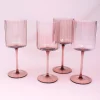 Drinking Glasses|Darbie Angell Set of 4 Prismatic Lilac Wine Glasses