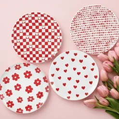 Salad Plates|Darbie Angell Sweetheart Set of 4 Dessert Plates