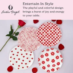 Salad Plates|Darbie Angell Sweetheart Set of 4 Dessert Plates