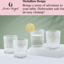 Drinking Glasses|Darbie Angell Wanderlust Set of 4 Double Old Fashioned Glasses