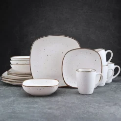 Dinnerware Service For 4|Pfaltzgraff® Decker White 16 Piece Dinnerware Set, Service for 4