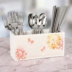 Flatware Caddies|Dolly Parton Mosaic Flower Utensil Flatware Caddy