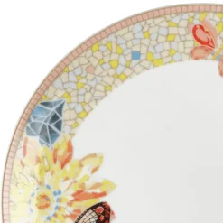 Dinnerware Service For 4|Dolly Parton Mosaic Peach Butterfly 12 Piece Dinnerware Set Service for 4