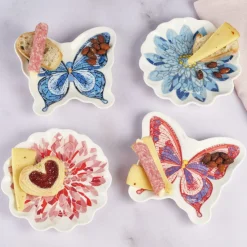 Appetizer Plates|Dolly Parton Mosaic Set of 4 Figural Appetizer Dessert Plates