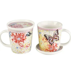 Coffee Mugs|Dolly Parton Mosaic Set of 2 Mugs with Lid Coaster