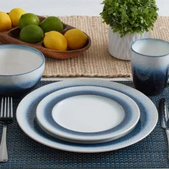 Dinnerware Service For 4|Pfaltzgraff® Eclipse Blue 16 Piece Dinnerware Set, Service for 4